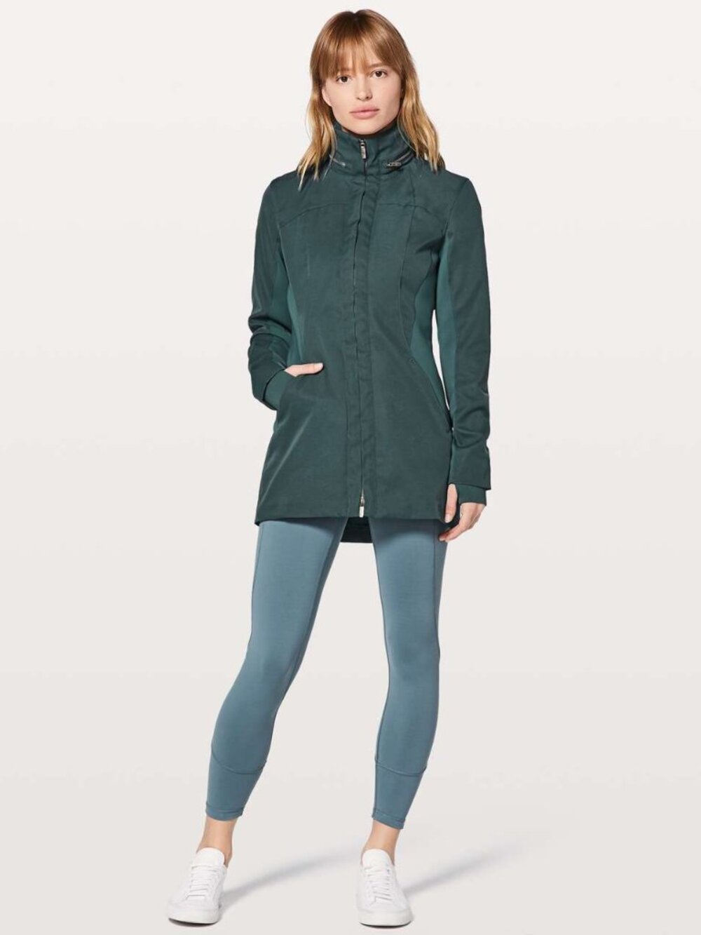 lululemon Like a Glove Jacket Teal Shadow Water Repellent Size 4